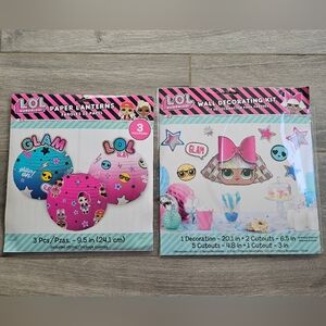 LOL Girl Birthday Party decorations NWT